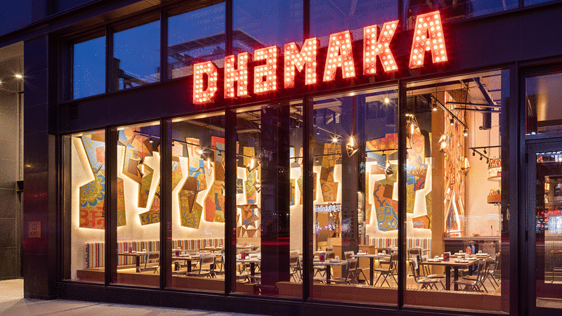 Images of the Indian restaurant Dhamaka in New York